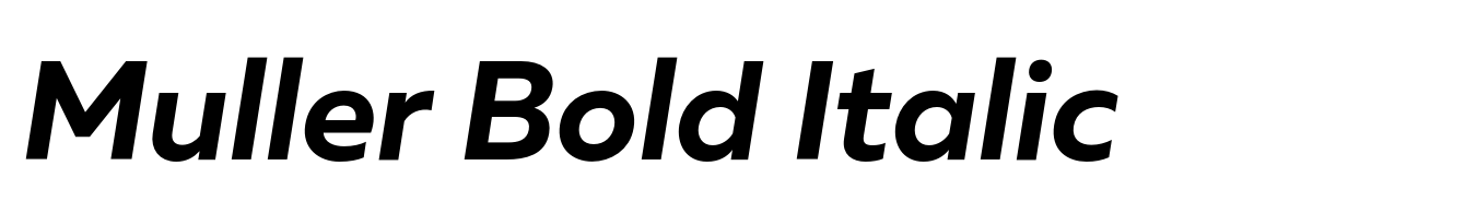 Muller Bold Italic